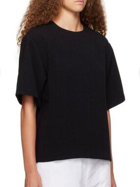 Anine Bing Maddie Black Crewneck Back-Zip Top